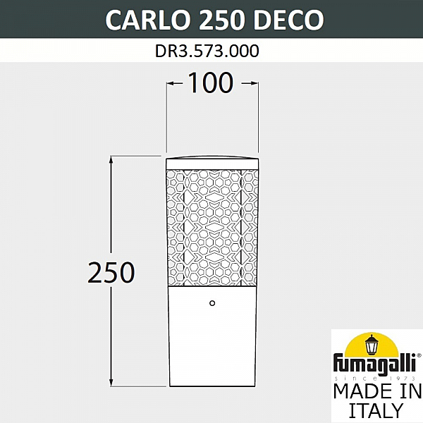 Уличный наземный светильник Fumagalli Carlo Deco DR3.573.000.LXU1L