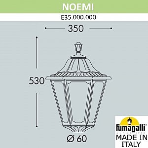 Консольный уличный светильник Fumagalli Noemi E35.000.000.AXH27