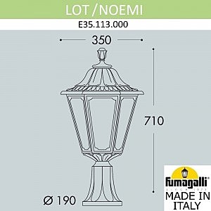 Уличный наземный светильник Fumagalli Noemi E35.113.000.WYH27