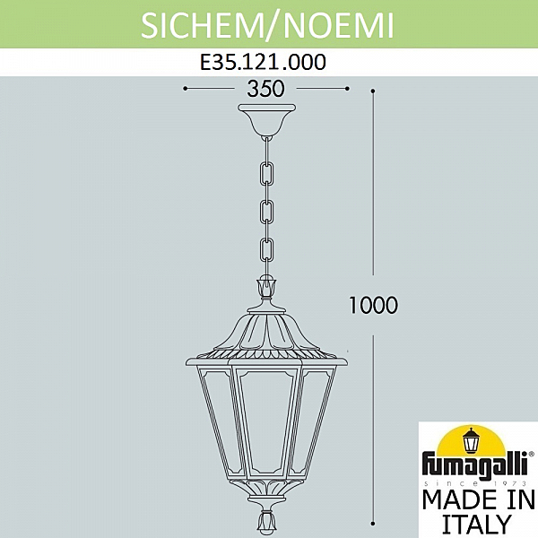 Уличный подвесной светильник Fumagalli Noemi E35.121.000.WXH27