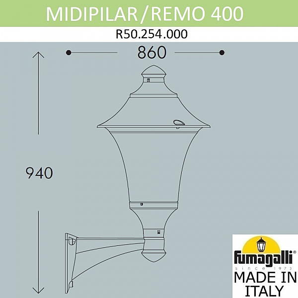 Уличный настенный светильник Fumagalli Remo R50.254.000.AYE27