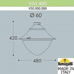 Консольный уличный светильник Fumagalli Vivi V50.000.000.AXH27