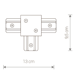 Коннектор T-образный Nowodvorski Profile 8834