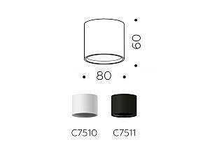 Корпус светильника накладной для насадок D70mm Ambrella Diy Spot C7511