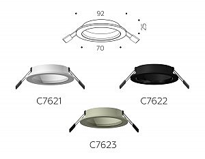 Корпус светильника встраиваемый для насадок D70mm Ambrella Diy Spot C7623