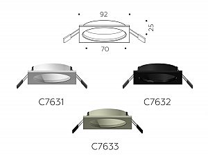 Корпус светильника встраиваемый для насадок D70mm Ambrella Diy Spot C7631