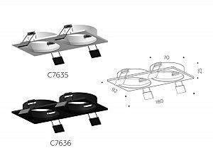 Корпус светильника встраиваемый для насадок D70mm Ambrella Diy Spot C7635