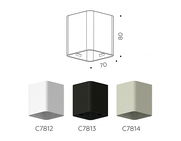 Корпус светильника накладной для насадок 70*70mm Ambrella Diy Spot C7814