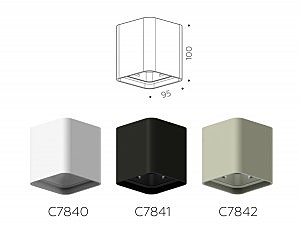 Корпус светильника накладной для насадок 70*70mm Ambrella Diy Spot C7840