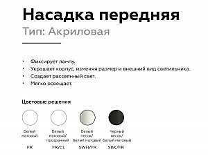 Насадка передняя для корпуса светильника с размером отверстия 70*70mm Ambrella Diy Spot N7716