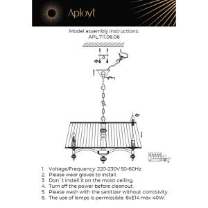 Подвесная люстра Aployt Lyusi APL.711.06.06