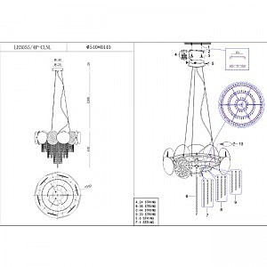 Подвесная люстра Lumien Hall Tesiya LH3055/4P-CLNL