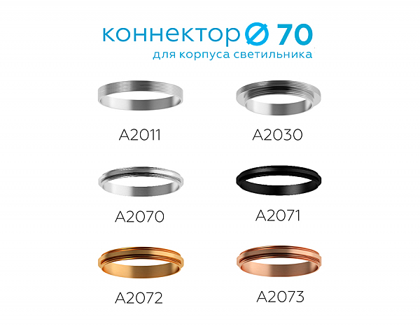 Коннектор скрытый для соединения корпуса светильника D60+D70mm Ambrella DIY Spot A2030