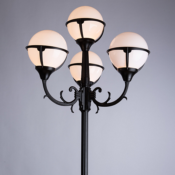 Столб фонарный уличный Arte Lamp MONACO A1497PA-4BK