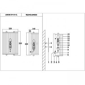 Настенное бра Lumien Hall Lariana LH3038/1W-CO-CL