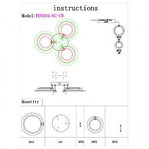 Потолочная люстра Wedo Light Tenno WD5004/6C-CR