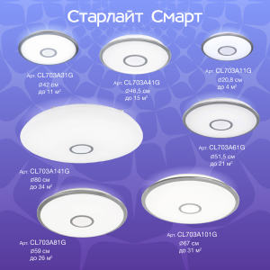 Светильник потолочный Citilux Старлайт Смарт CL703A11G