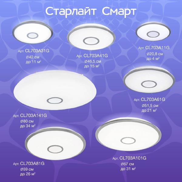 Светильник потолочный Citilux Старлайт Смарт CL703A141G