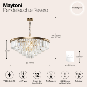 Подвесная люстра Maytoni Revero MOD085PL-12BS