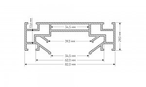 Профиль для шинопровода Denkirs Tr3000 TR3030-AL