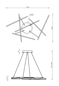 Подвесная люстра Maytoni Line MOD016PL-L75MG3K