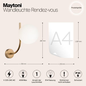 Настенное бра Maytoni Rendez-Vous MOD109WL-01BS