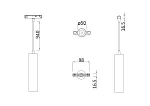 Трековый светильник Maytoni Focus LED Gravity TR016-2-12W4K-W