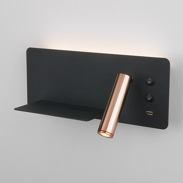 Настенный светильник Elektrostandard Fant L LED чёрный/золото (MRL LED 1113)