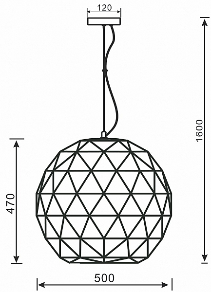 Светильник подвесной Deko-Light Asterope round 342134