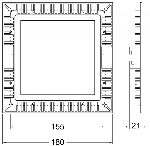 Встраиваемый светильник Deko-Light LED Panel Square 15 565157