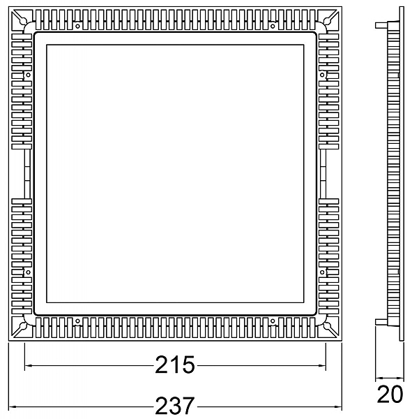 Встраиваемый светильник Deko-Light LED Panel Square 20 565161