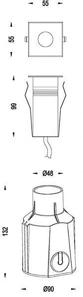 Уличный встраиваемый Deko-Light Square COB 730244