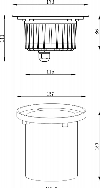 Уличный встраиваемый Deko-Light 730454