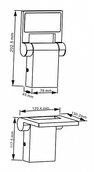 Уличный настенный светильник Deko-Light Robi flex 731068