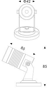 Уличный настенный светильник Deko-Light Mini I Amber 732037