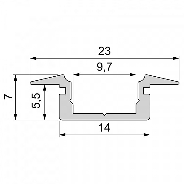 T-Профиль Deko-Light ET-01-08 975001