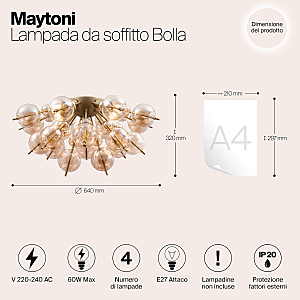 Потолочная люстра Maytoni Bolla MOD133CL-04BS