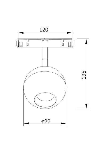 Трековый светильник Maytoni Magnetic track system TR028-2-15W4K-B