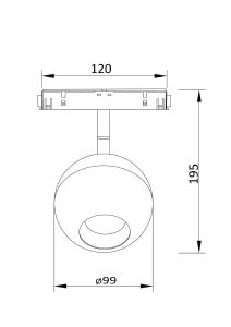 Трековый светильник Maytoni Magnetic track system TR028-2-15W4K-B