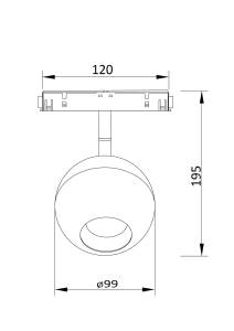 Трековый светильник Maytoni Magnetic track system TR028-2-15W4K-B