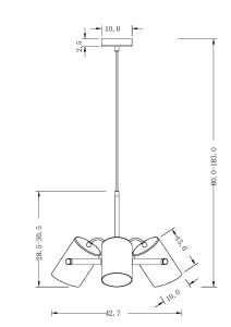 Подвесная люстра Freya Elori FR4004PL-03WB