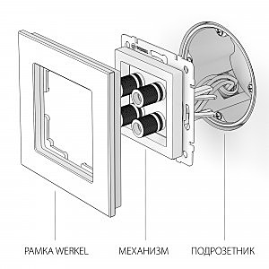 Розетка Werkel W1185008/ Акустическая розетка (черный матовый)