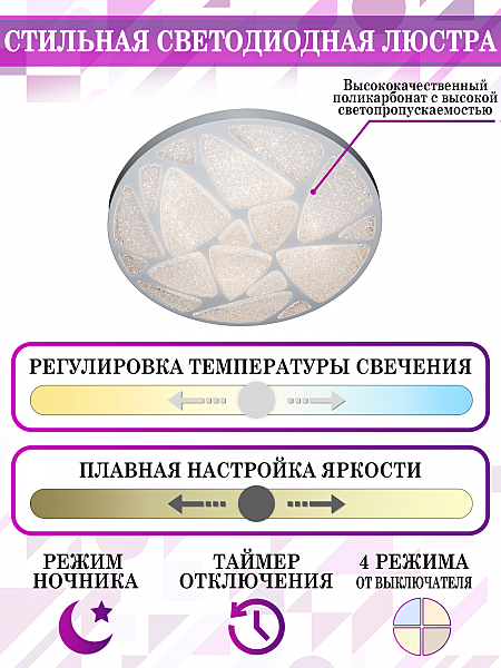 Потолочная люстра Natali Kovaltseva LED LED LAMPS 81103