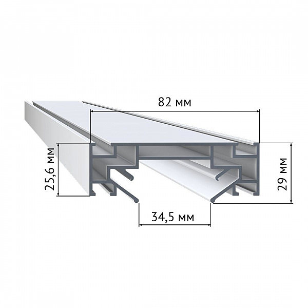 Профиль для монтажа однофазного шинопровода в натяжной потолок ST Luce St001 ST001.129.00