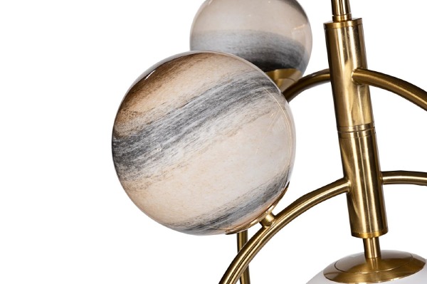 Люстра на штанге Delight Collection Planet KG1122P-7 brass