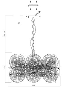 Подвесная люстра Maytoni Aster MOD007PL-10G