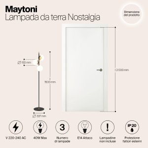 Торшер Maytoni Nostalgia MOD048FL-03G