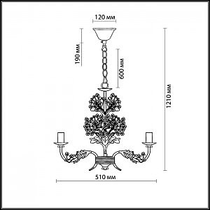 Люстра подвесная с цветочками Serena 2251/3 Odeon Light