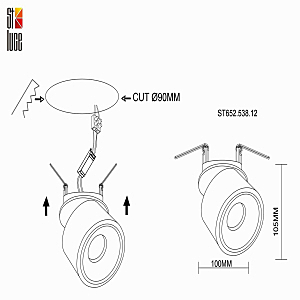 Встраиваемый светильник ST Luce St652 ST652.538.12