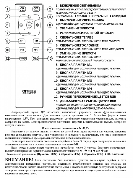 Потолочная люстра Citilux Мишель CL229151